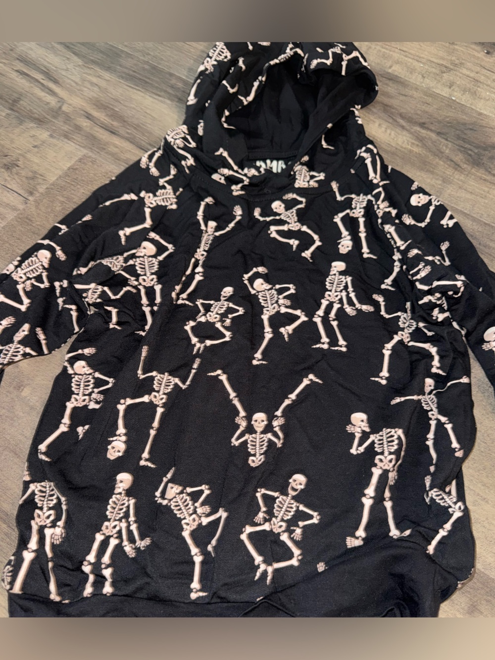 BMBC Bare Moon Baby Co Skeleton Bamboo Hooded Pullover 3T Halloween - Picture 2 of 6